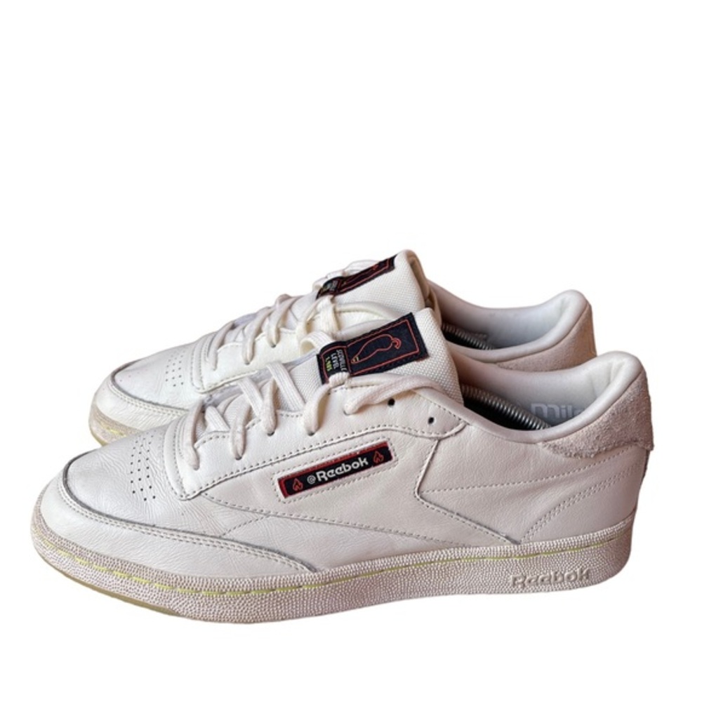 REEBOK HOT ONES CLUB C 85 MENS LEATHER IVORY TENNIS SHOES SIZE SIZE 11